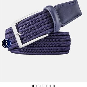 Golf Navy Braided Belt